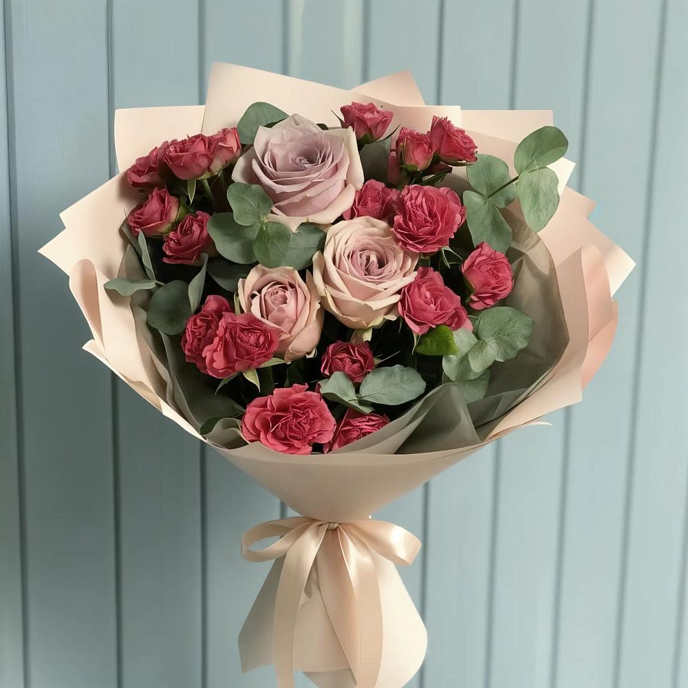 Букет цветов из: Гвоздики и Розы в Бограде