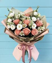 Букет цветов из:  Розы, Альстромерии и Лизиантусы #REPLACE_PRED# Бограде