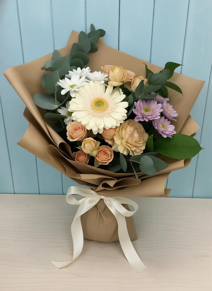Букет цветов из: Герберы и Хризантемы в Бограде