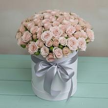 Цветочная композиция из Розы в шляпной коробке в Бограде