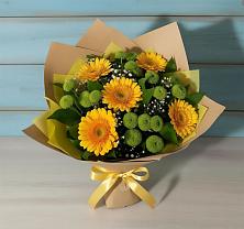 Букет цветов из:  Герберы и Хризантемы в Бограде