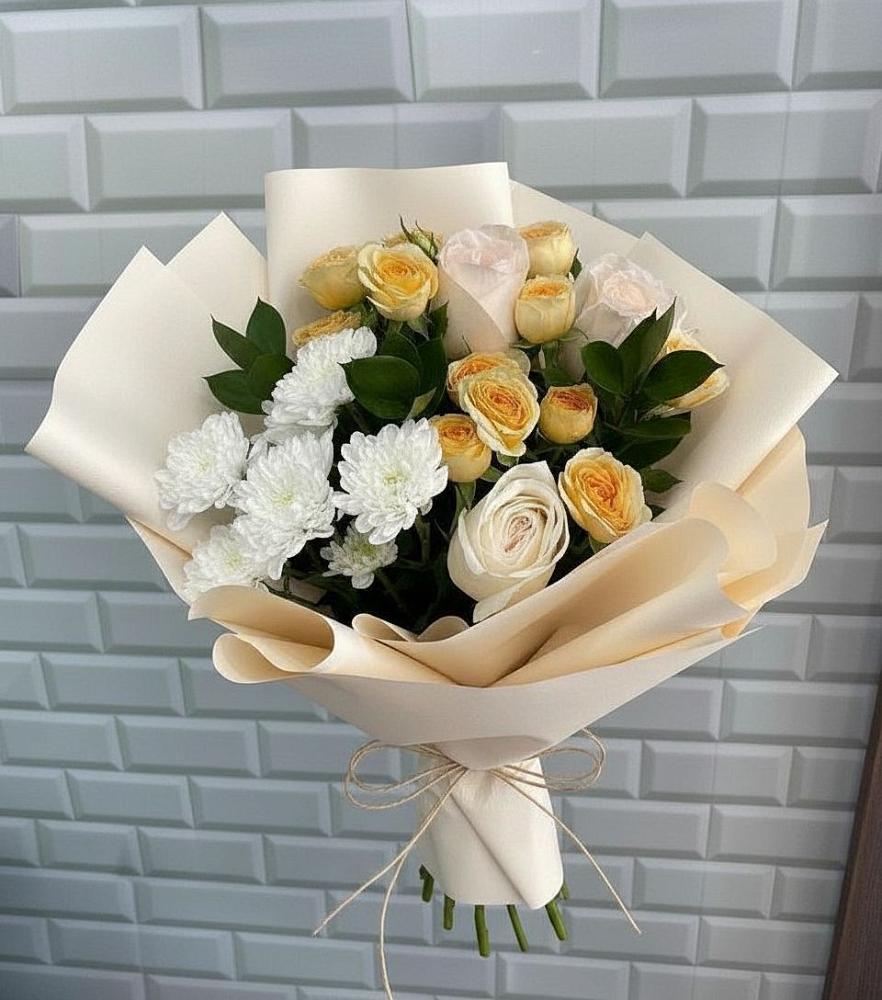 Букет цветов из: Розы и Хризантемы в Бограде