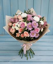 Букет цветов из:  Хризантемы, Розы и Альстромерии #REPLACE_PRED# Бограде