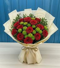 Букет цветов из:  Розы и Хризантемы в Бограде