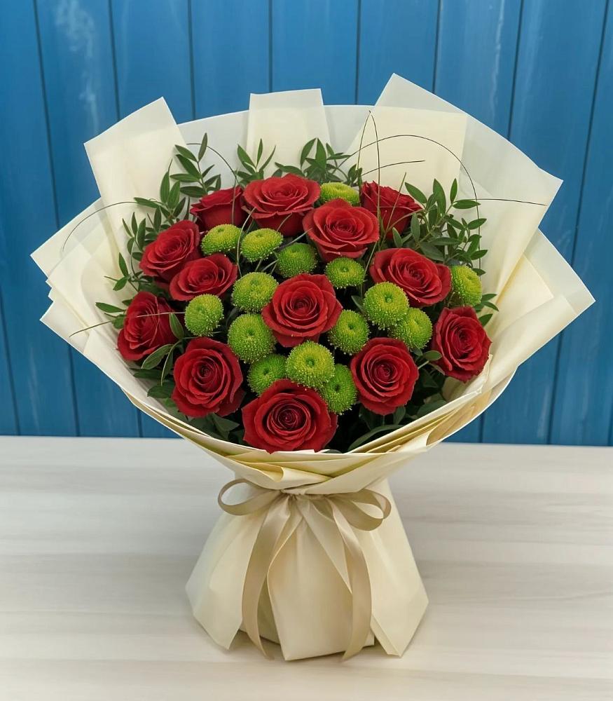 Букет цветов из: Розы и Хризантемы в Бограде