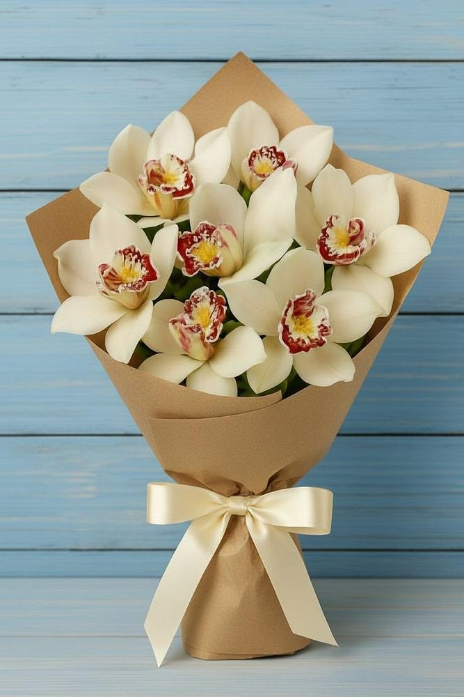 Букет цветов из: Орхидеи и Розы в Бограде