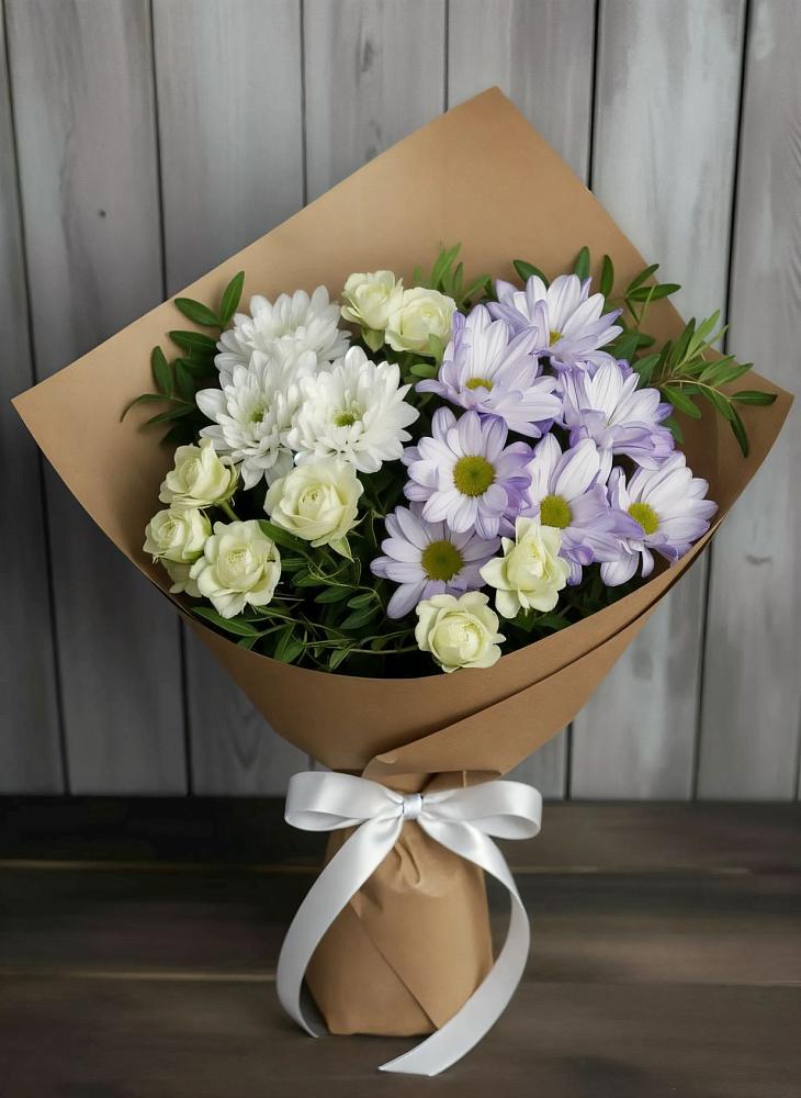 Букет цветов из: Хризантемы и Розы в Бограде